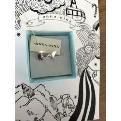Anna Nina oorbellen zilver 925 nieuw paar maan