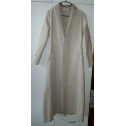 Lange Khaki/Beige jas van Misslook, maat S, Nieuw!