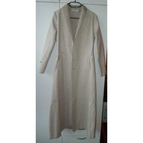 Lange Khaki/Beige jas van Misslook, maat S, Nieuw!