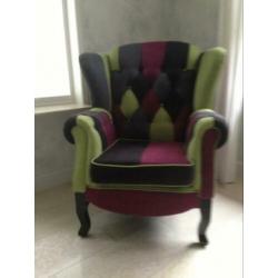 2 stoelen Chesterfield-fauteuil(s) multi color. Weggeef prij