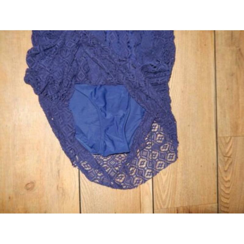 Nieuwe paars/blauwe kanten correctie zwemjurk Beachwave 46