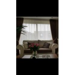 Leren bankstel wit, zeer mooi 3 & 2 zit & Loveseat
