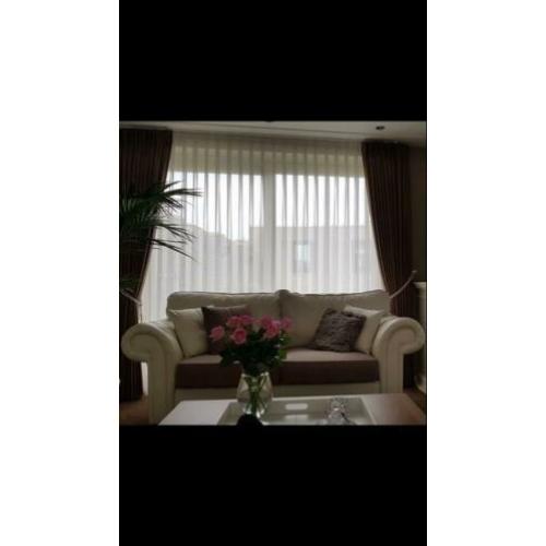 Leren bankstel wit, zeer mooi 3 & 2 zit & Loveseat