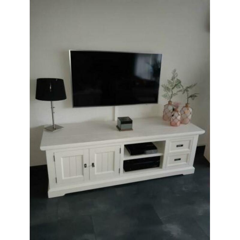 Witte Tv meubel+salontafel+eettafel de Bommel