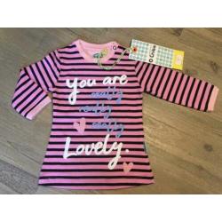 Nieuw setje O’Chillie gestreept jurkje en legging roze 80
