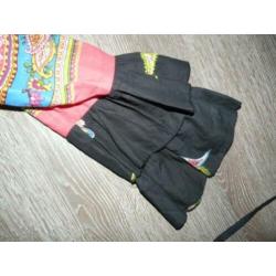 boho ibiza bali goa kleurrijke wikkel tuniek jurk Z&L S 36