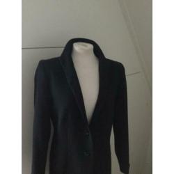 Jas blazer lang zwart Lanaby 40 L / bruin Max Mara / wit