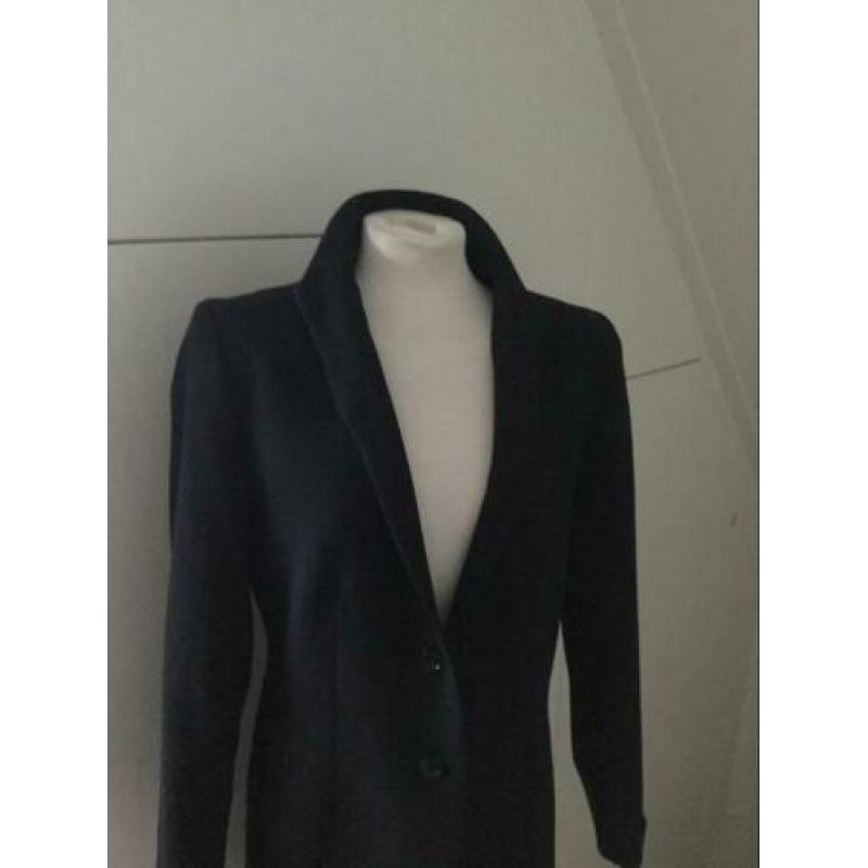 Jas blazer lang zwart Lanaby 40 L / bruin Max Mara / wit