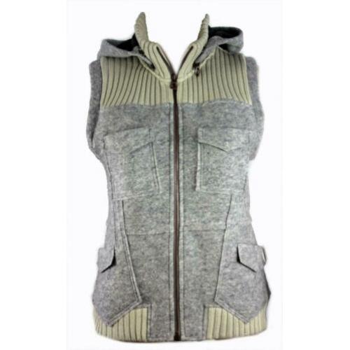 HUGO BOSS grijze hes / bodywarmer met capuchon maat Medium