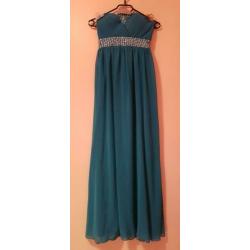lange jurk (turquoise) - gala of bruiloft