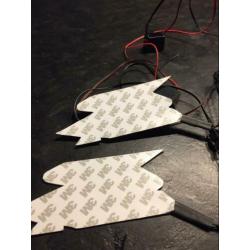 Led verlichte gsxr emblemen . Nieuw in doos 12 volt