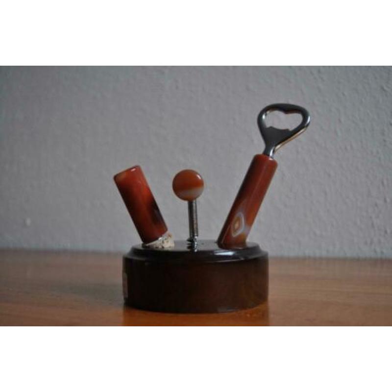 Vintage Flesopener Kurkentrekker en Flesstop