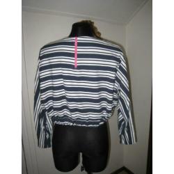 Zara nieuw trendy blauw/wit gestreept top, S