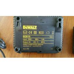 Dewalt opladers +flexvolt DCB 118- DCB 115 - DCB132