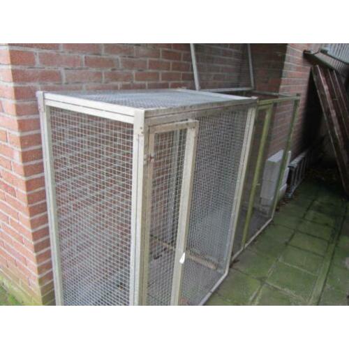 vogelhok/kooi 3 stuks Aluminium