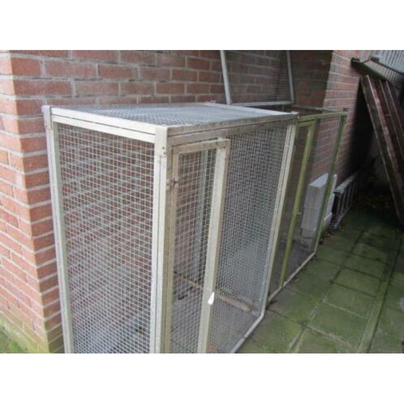 vogelhok/kooi 3 stuks Aluminium