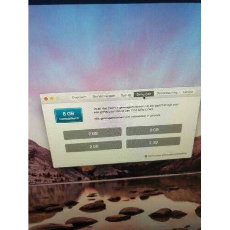 Imac 27 inch met ssd 250gb