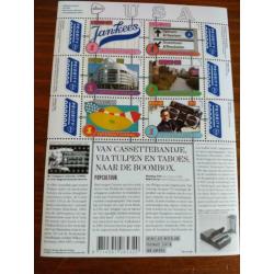 3 velletjes postzegels internationaal 2015, versch randtekst