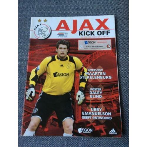 programma AJAX- FEYENOORD 15-2-2009