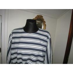 Zara nieuw trendy blauw/wit gestreept top, S