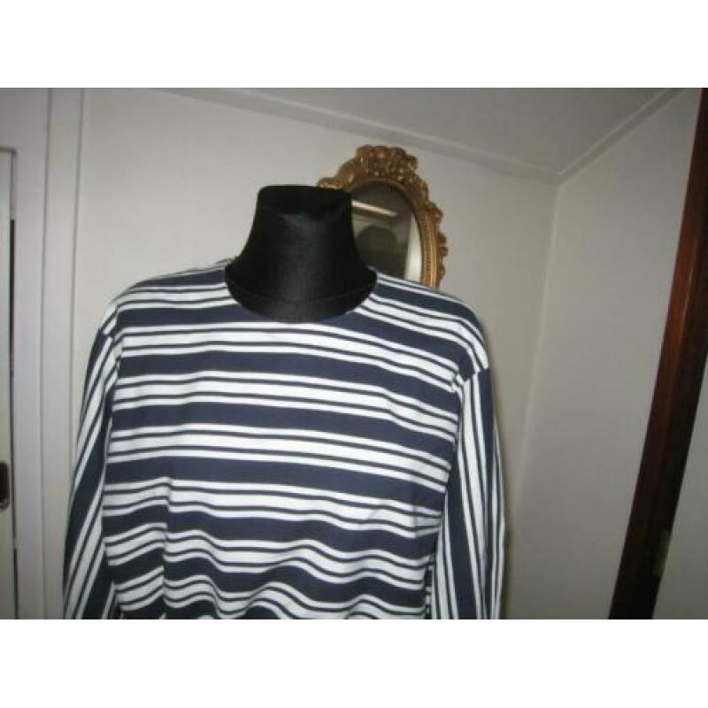 Zara nieuw trendy blauw/wit gestreept top, S