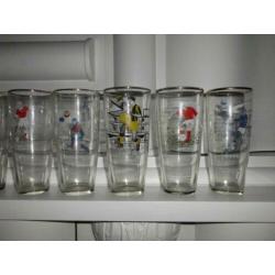 voetbal bierglazen 11 stuks