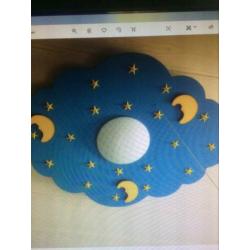 Kinderlamp blauw plafond en wand