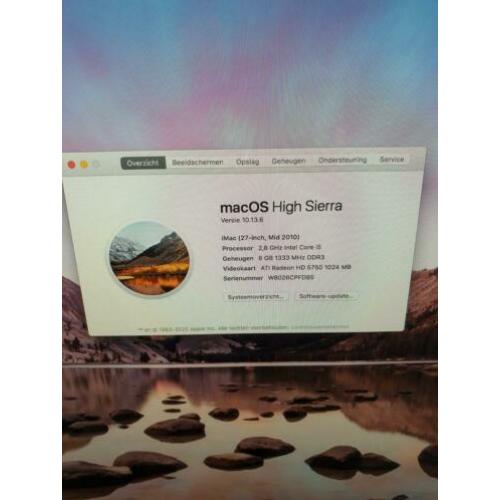 Imac 27 inch met ssd 250gb