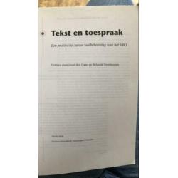 Tekst en toespraak een praktische cursus taalbeheersing hbo