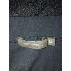Sandwich rok zwart met ajour overslag mt M