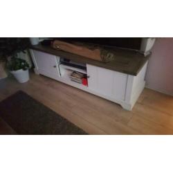 Salon eettafel tv kast wit met houd