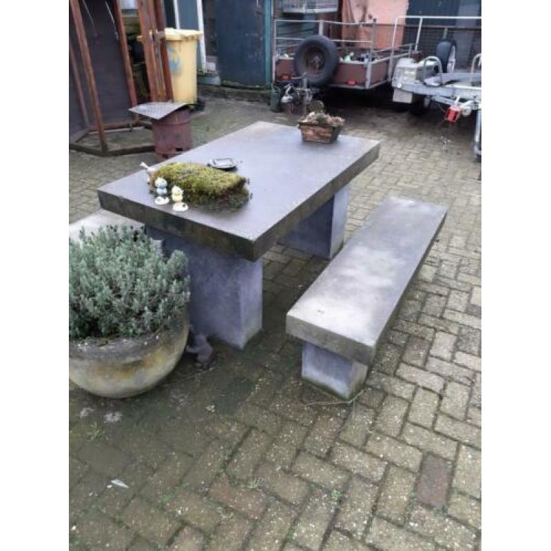 Betonnen tuin set