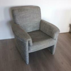 Grijs gemêleerde stoffen fauteuil (stoel)