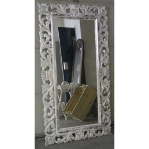 Barok Spiegel - houten lijst zilver - 150 x 80 cm- TTM Wonen