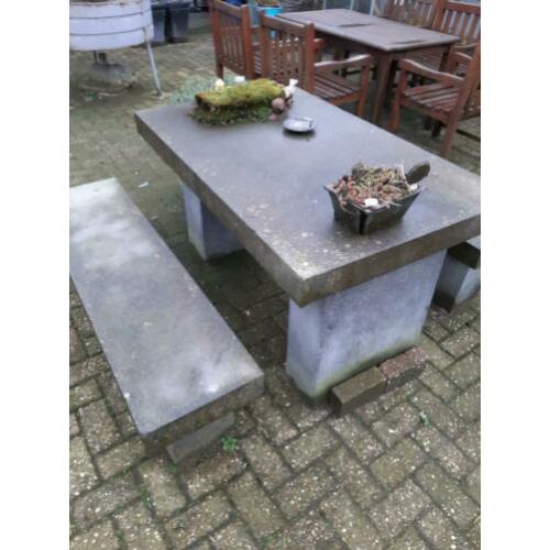 Betonnen tuin set