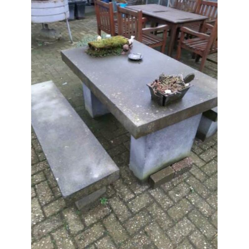 Betonnen tuin set