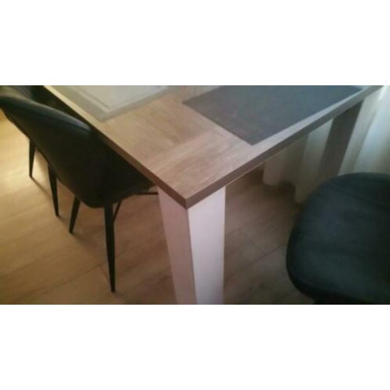 Salon eettafel tv kast wit met houd