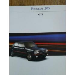 Peugeot 205 GTi folder uit 1993 prachtige staat