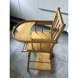 Houten kinderstoel 2in1