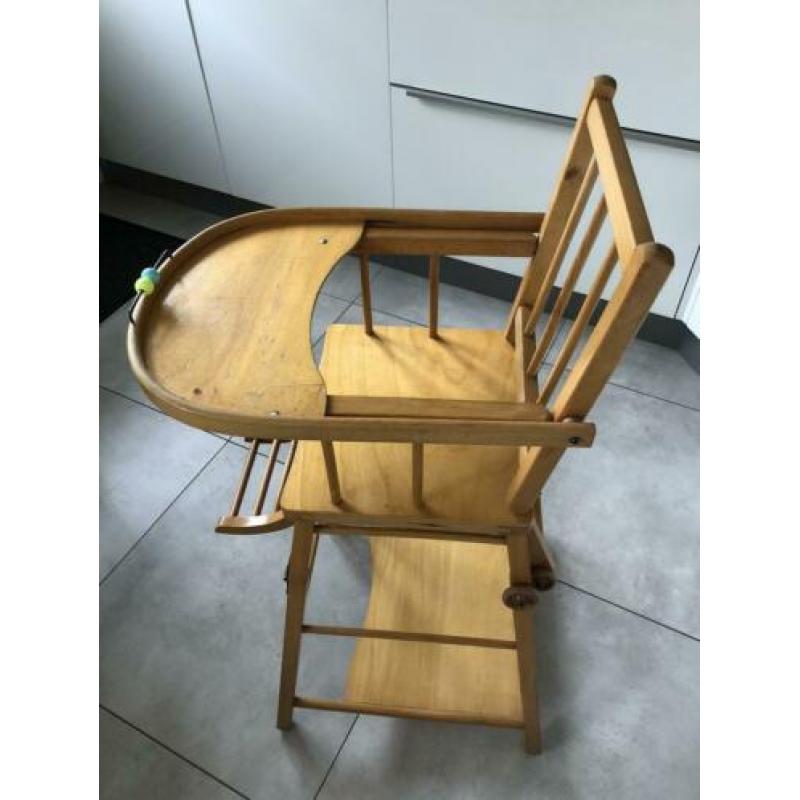 Houten kinderstoel 2in1