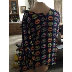 ANNI CARLSSON blouse en SJAAL ?? 100% ZIJDE maat m