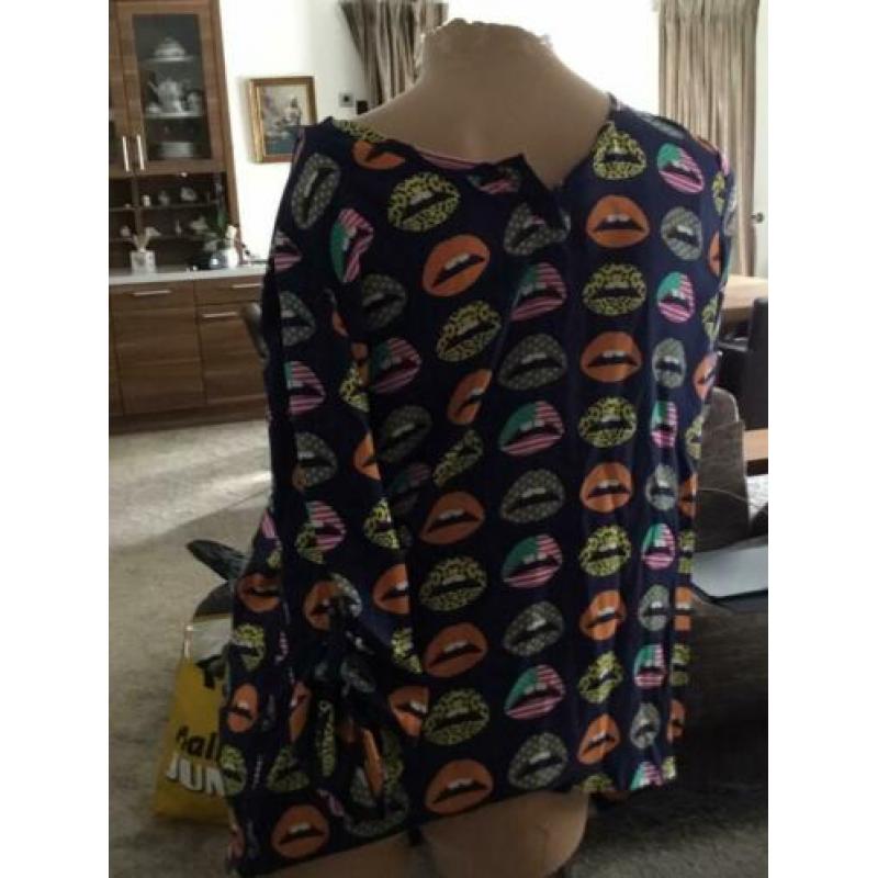 ANNI CARLSSON blouse en SJAAL ?? 100% ZIJDE maat m