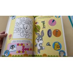 Kleur en spelletjes boek - baby Looney Tunes - met stickers