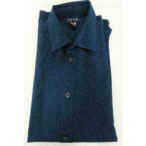 blauw easy iron overhemd maat M