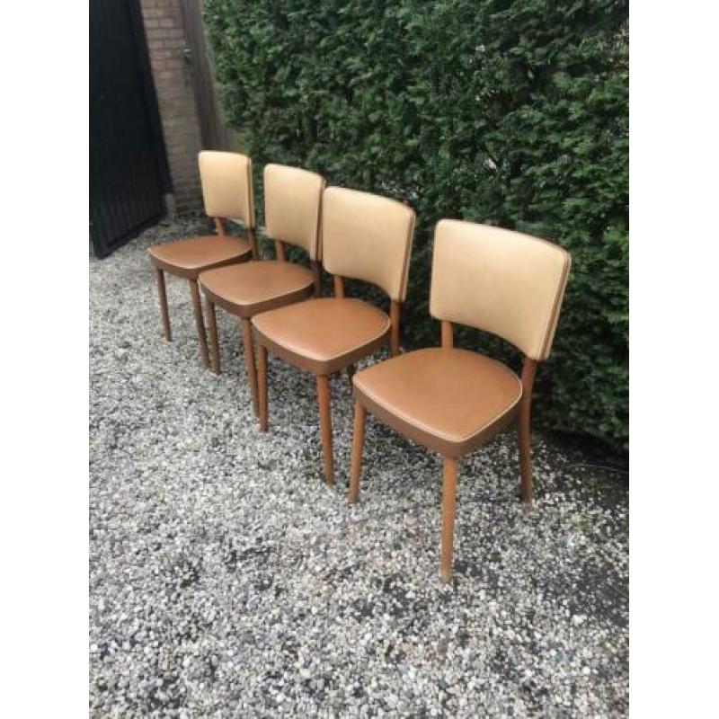 Vintage stoelen 4x
