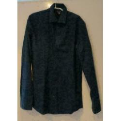 blauw easy iron overhemd maat M