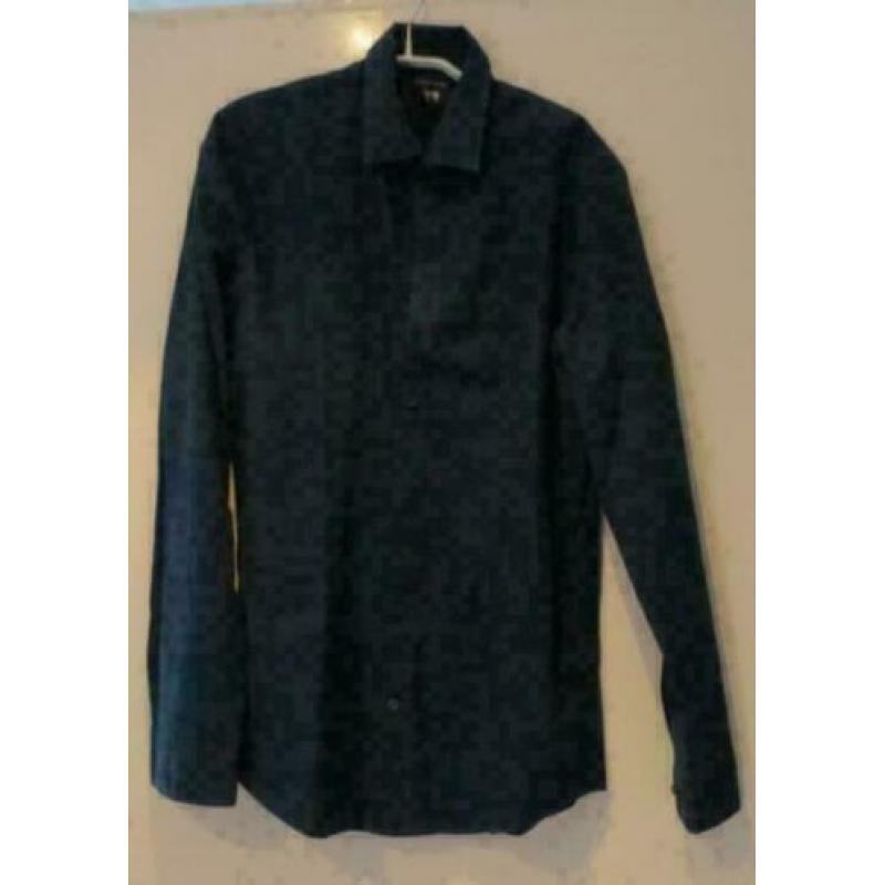 blauw easy iron overhemd maat M