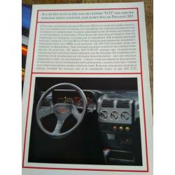 Peugeot 205 GTi folder uit 1993 prachtige staat