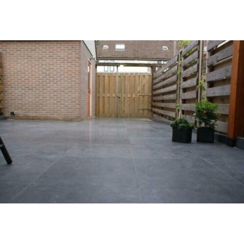 Chinees hardsteen terrastegels 80x80 cm gezoet / facet