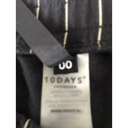 10days jogger krijtstreep zwart/beige maat 00